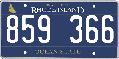 RI license plate 859366