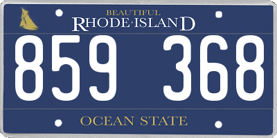 RI license plate 859368