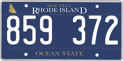 RI license plate 859372