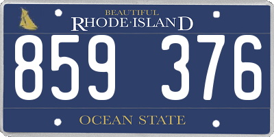 RI license plate 859376