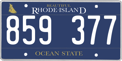 RI license plate 859377