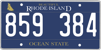 RI license plate 859384
