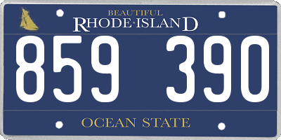 RI license plate 859390