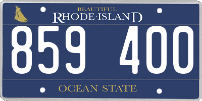 RI license plate 859400