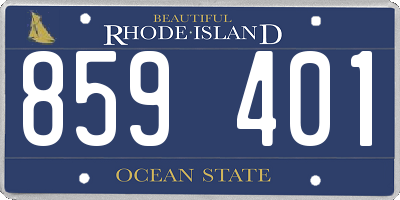 RI license plate 859401
