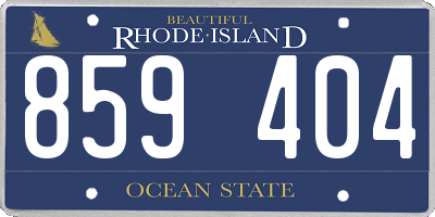 RI license plate 859404