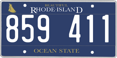 RI license plate 859411