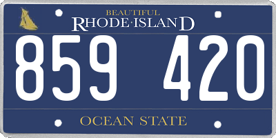 RI license plate 859420