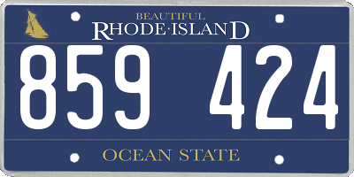 RI license plate 859424