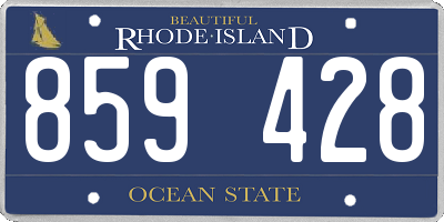 RI license plate 859428