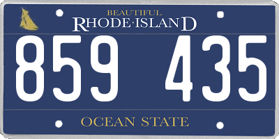 RI license plate 859435