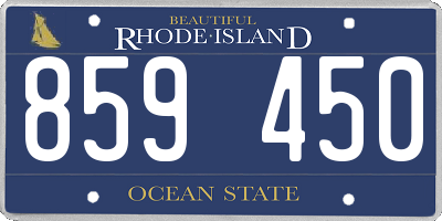 RI license plate 859450