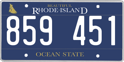 RI license plate 859451