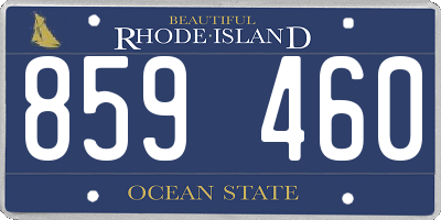 RI license plate 859460