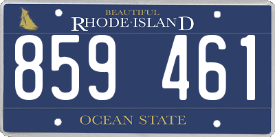 RI license plate 859461