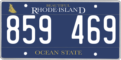 RI license plate 859469