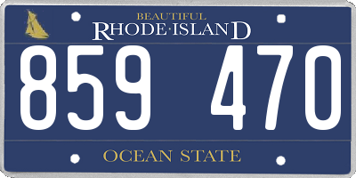 RI license plate 859470