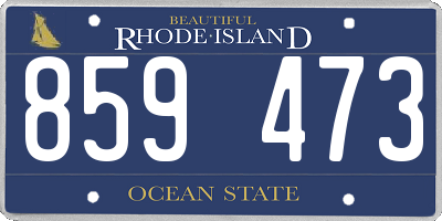 RI license plate 859473