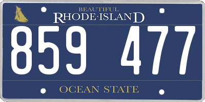 RI license plate 859477