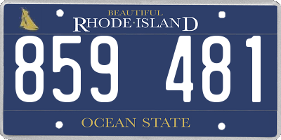 RI license plate 859481