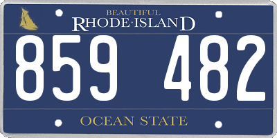 RI license plate 859482