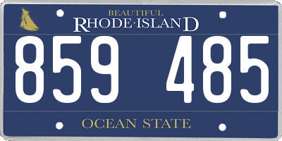 RI license plate 859485