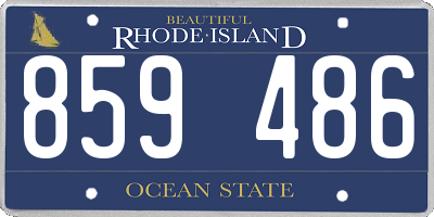 RI license plate 859486