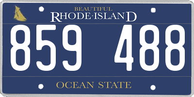 RI license plate 859488