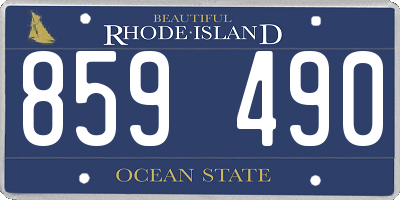 RI license plate 859490