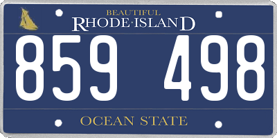 RI license plate 859498