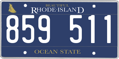 RI license plate 859511