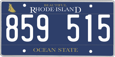 RI license plate 859515