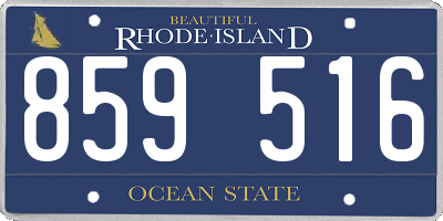 RI license plate 859516