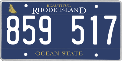 RI license plate 859517