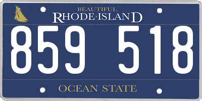 RI license plate 859518