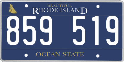RI license plate 859519