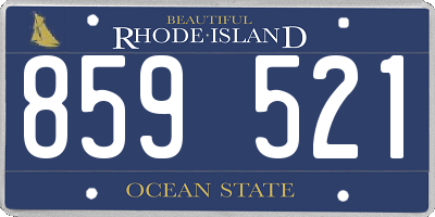 RI license plate 859521