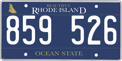 RI license plate 859526