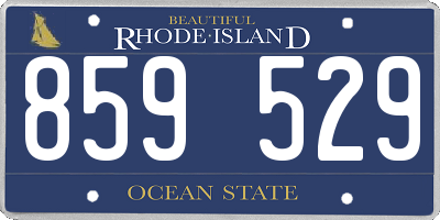 RI license plate 859529