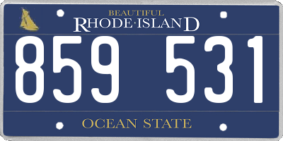 RI license plate 859531