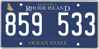 RI license plate 859533
