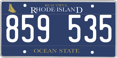 RI license plate 859535