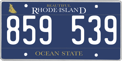 RI license plate 859539