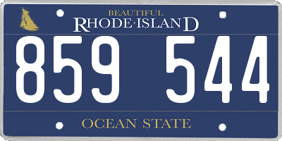 RI license plate 859544