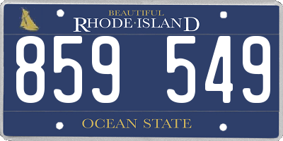 RI license plate 859549