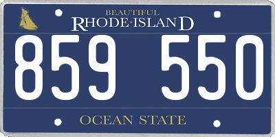 RI license plate 859550