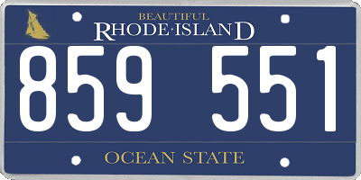 RI license plate 859551