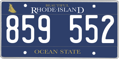 RI license plate 859552