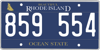 RI license plate 859554