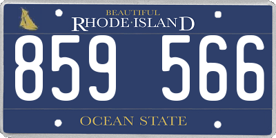 RI license plate 859566